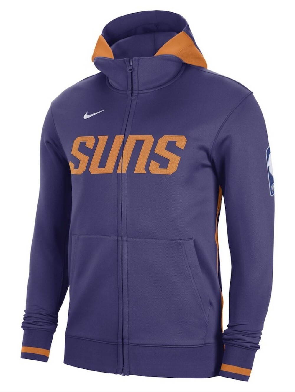 Men's Nike Phoenix Suns Authentic Showtime Performance Full-Zip Hoodie - Purple